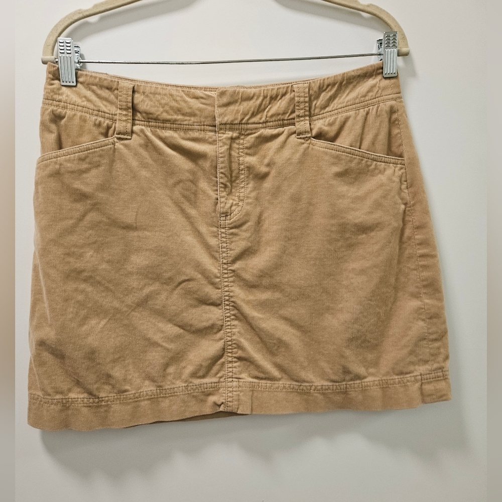 Lilly Pulitzer Tulah Sesame Tan Corduroy Mini Skirt Size 4 - Picture 1 of 6